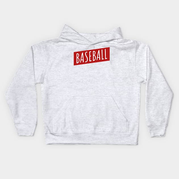 Baseball red Kids Hoodie by maxcode